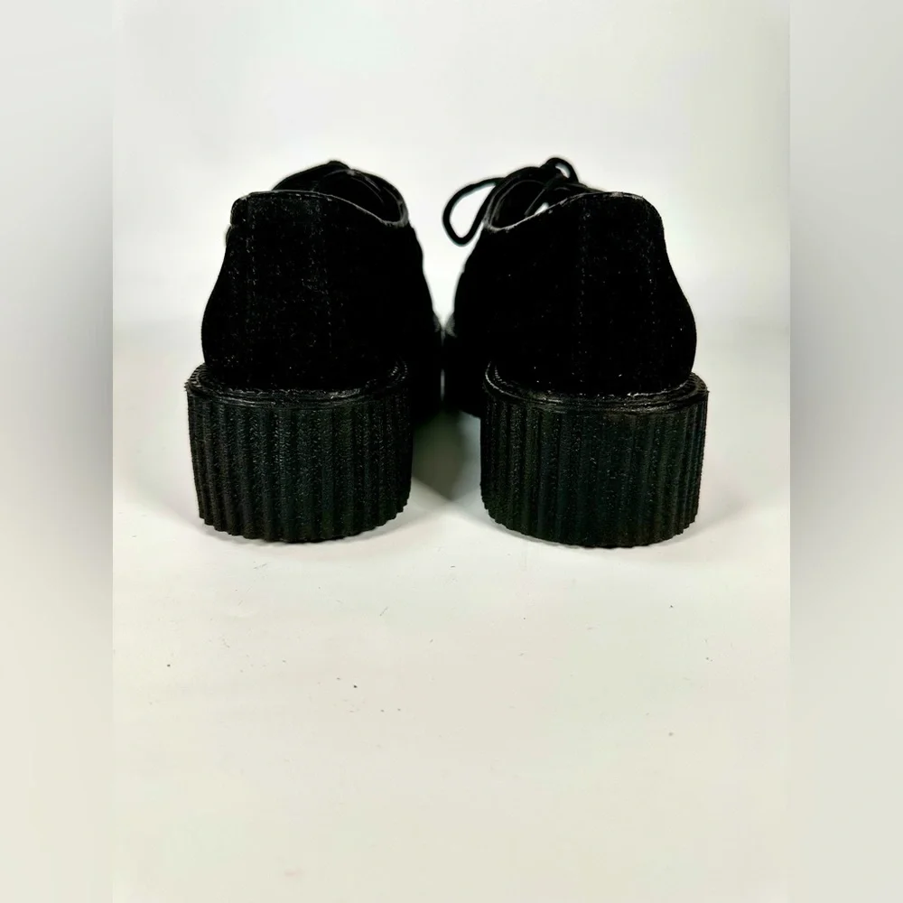 DEMONIA Black Vegan faux Suede Men’s V Creeper 502s Loafer Unisex